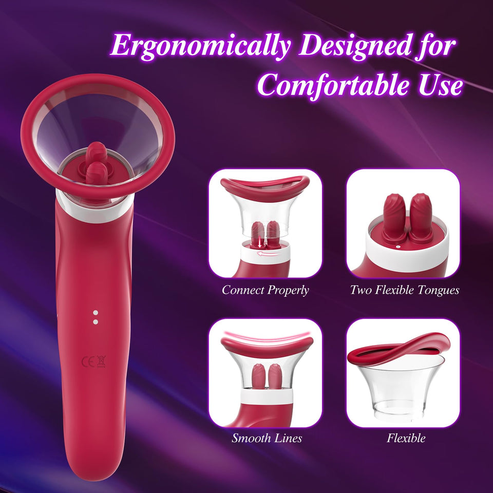 Clitoral Sucking Vibrator Nipple Sex Toy for Women Nipples Clit Massager Clitoral Licking Stimulator Nipple Toys 10 Tongue Licki