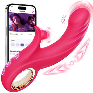 Toendi Thrusting Vibrator Rabbit Vibrators for Women - G Spot Vibrator Clitoral Sex Toys with 10 Vibrating 7 Thrust Modes & Heat