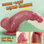2.55? Diameter Huge Dildo,Realistic Silicone Thick Dildos with Strong Suction Cup for Hands-Free and Anal Play,Curved Dildo for