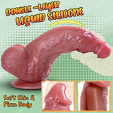 2.55? Diameter Huge Dildo,Realistic Silicone Thick Dildos with Strong Suction Cup for Hands-Free and Anal Play,Curved Dildo for