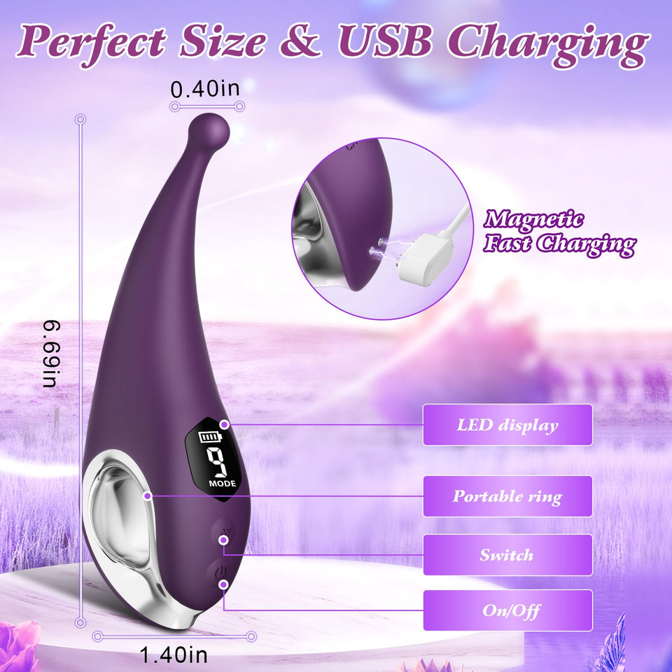 Adult Sex Toys for Women, High Frequency Clitoral G Spot Vibrator with 10 Powerful Vibrating Modes, Precision Targeted Clit Nipp