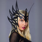 Leg Avenue Warrior Die Cut Head Piece. Black Color