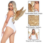 Gold Feather Wings. - O/S / Gold