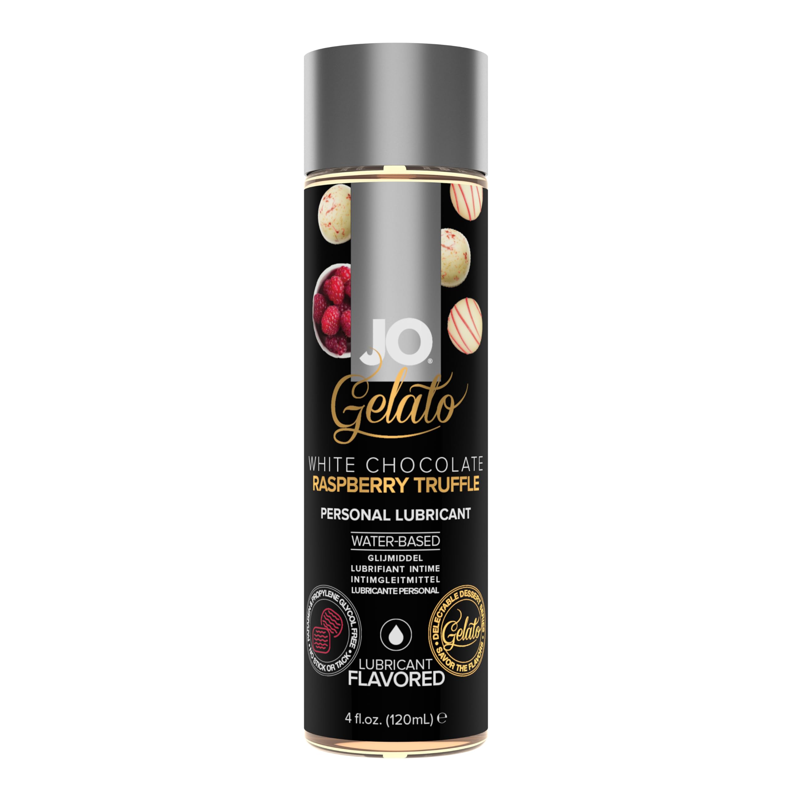System Jo Gelato White Chocolate Raspberry Truffle Water Based Lube 4 Ounce