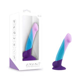 Blush Avant D16 Purple Haze 7 Curved G-Spot Dildo, 1.25 Width - Ultrasilk Purio Silicone Slim Cock - Suction Cup, Harness Compat