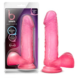 Blush 8 Inch Long Realistic Dildo  Soft 175 Thick Shaft  Strap On compatible Suction cup Base for Hands Free Play  Body Safe