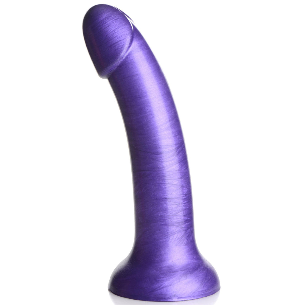 Simply Sweet 7 In Metallic Silicone Dildo Purple