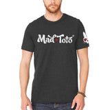 Mad Toto Crew Neck T Shirt - Distressed Logo (Xx-Large, Dark Grey)