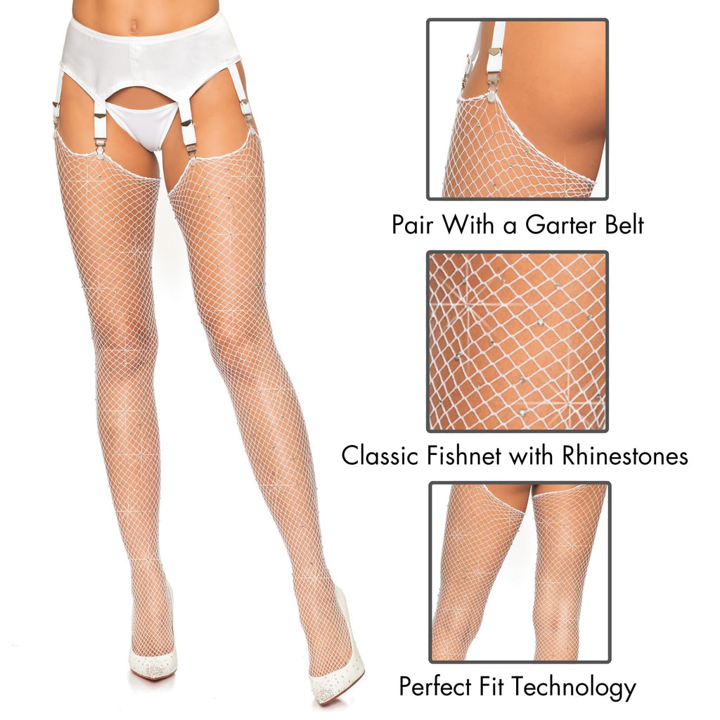 Rhinestone Fishnet Stockings.