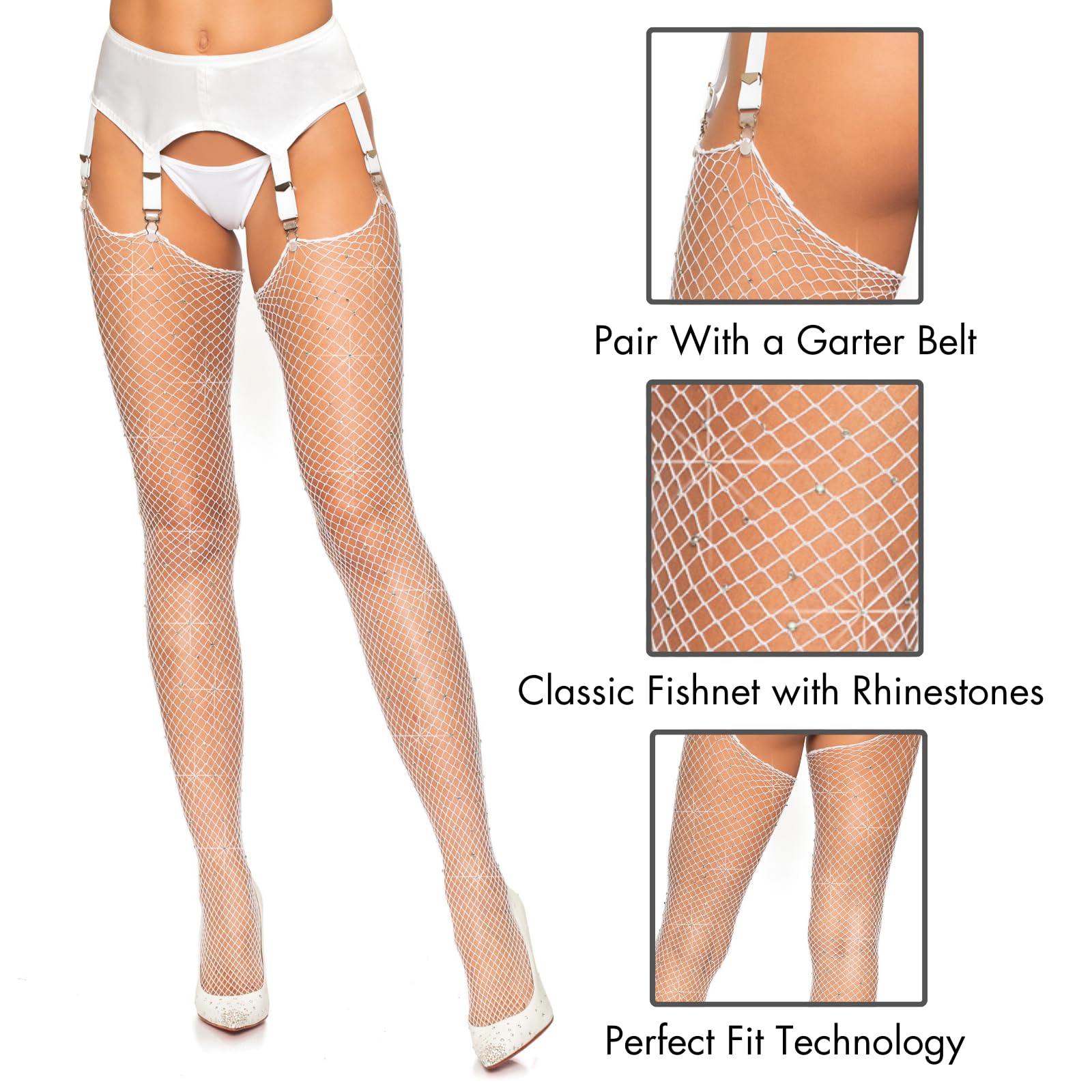 Rhinestone Fishnet Stockings.