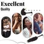Kutocesy SM Tail Whip Black White Shaggy Couples Leather Whips and Paddle for Adults Sex Play Bedroom Feather Tickler Women