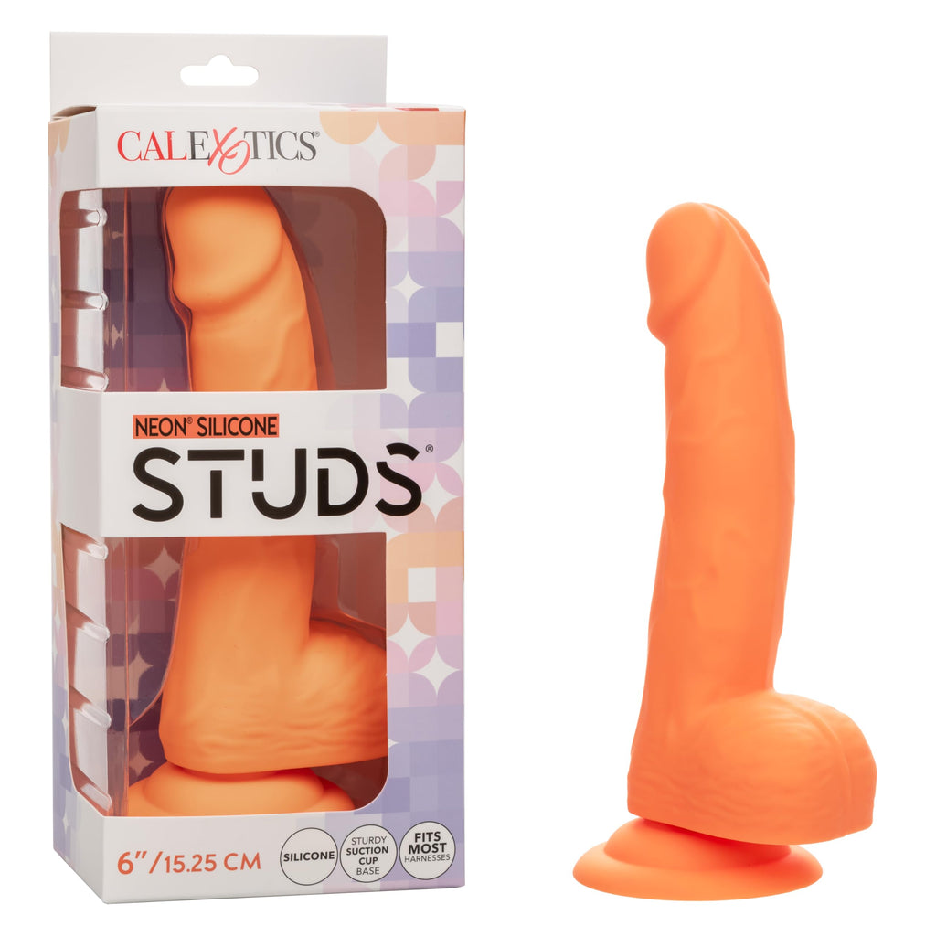Neon Silicone Studs 6In Orange