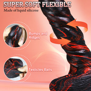 Realistic Trusting Dildo Sex Toys - 10Thick Dildo Vibrator with Thrusting Swinging & Vibrating for G Spot Vagina Anal Sex Stimul