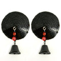 Bijoux De Nip Black Round Pasties Bells