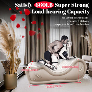 Automatic Inflatable Sex Furniture Sofa for G Spot Position Aid, Sex Bondage Chair Cushion Bed, Woless Adult Sex Toy for Couple,