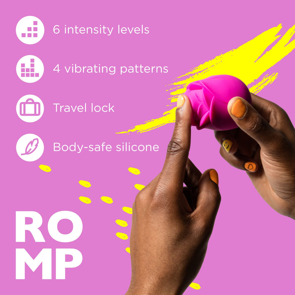 ROMP Rose Vibrator for Women | Clit Sucker Adult Toys | Vibrating Adult Sex Toy | Clitoral Stimulator for Woman with 6 Vibration