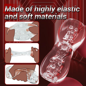 Open Ended Pocket Pussy Stroker, Male Masturbators Adult Sex Toys for Men with Vagina Textured, Portable Male Sex Toy for Mens P