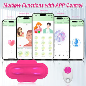 Wearable Panty APP Remote Control Vibrators Adult Sex Toys for Women or Couples, Clitoral Mini Egg Bullet Butterfly Vibrator Ros