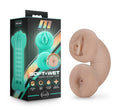 Blush 5.25 M for Men Soft & Wet Male Masturbator, Glow in The Dark 2-Way Realistic Anal & Vagina Open-Ended Self-Lubricating Poc