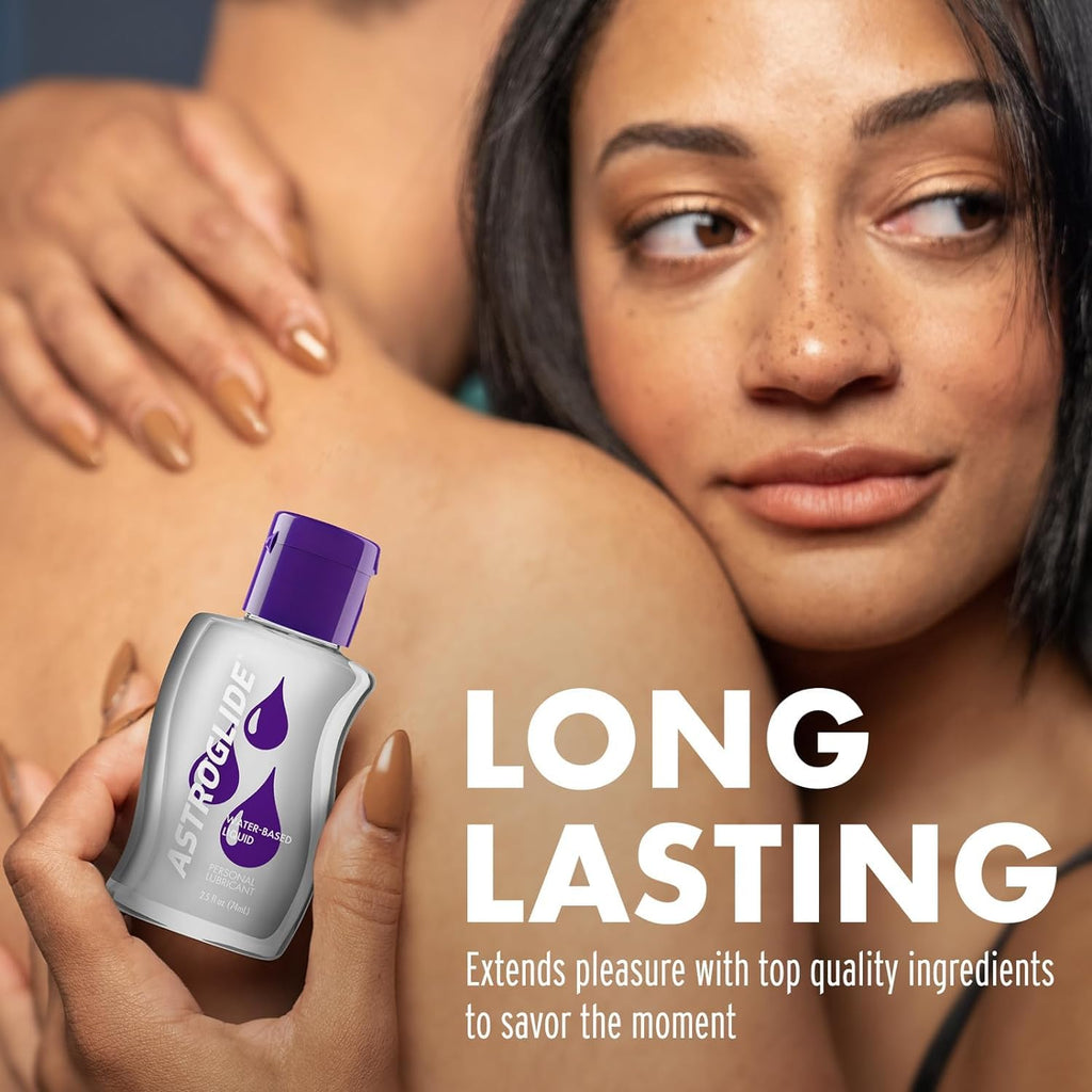 Astroglide Water Based Lube (2.5oz), Liquid Personal Lubricant, Long-Lasting Sex Lube for Men, Women and Couples, Travel-Friendl