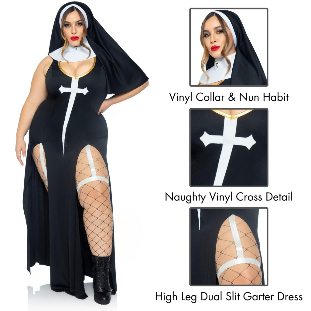 3 PC Sultry Sinner, includes d - 3X-4X / BLK/WHITE