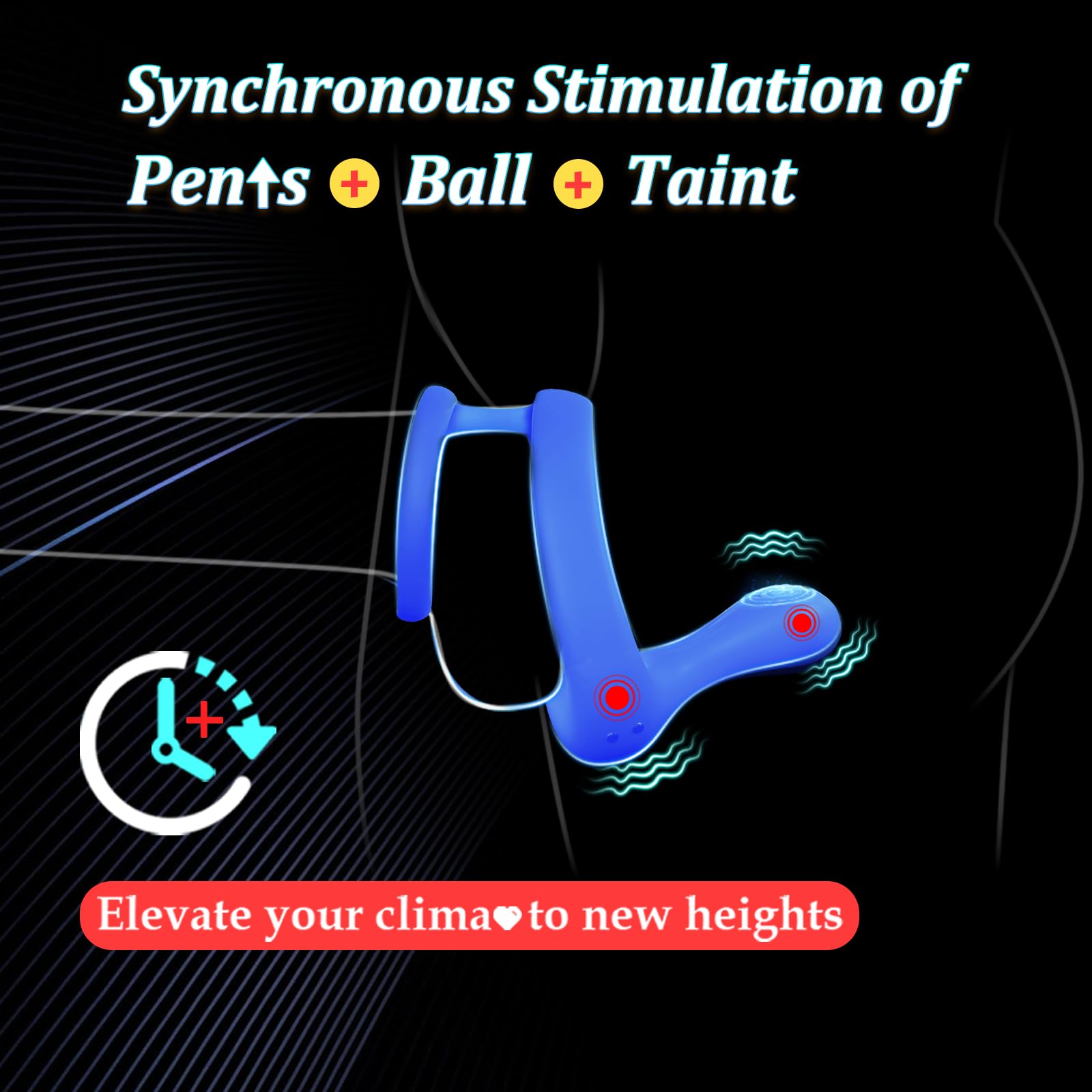 Couples Adult Sex Toys for Men - Silicone Penis Ring Male Couple Sex Toy, Remote Control Vibrator with 9 Vibrations, MOVGANI Coc