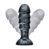 Blush Jet Bruiser  7 12 Inch Oversized Ridged Probe Medium Tapered Ribbed Lock On Harness Compatible Sex Toy For Partner Play