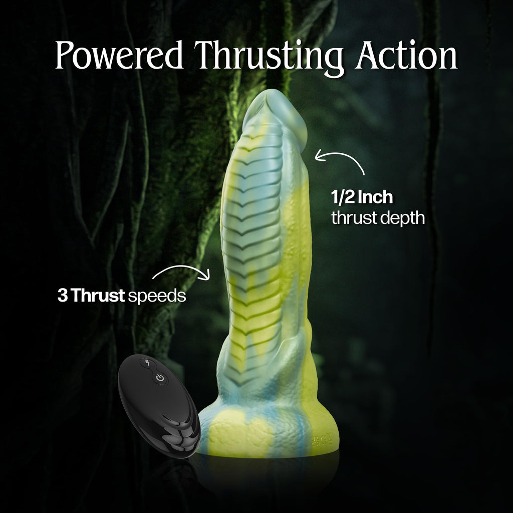 Tentra Rithen Reptilian Thrust Dildo Grn