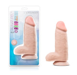 Blush Novelties Au Naturel 10 Inch 2.75 Pound Extra Thick Realistic Sensa Feel Soft Dual Density Dildo with Suction Cup - Vanill
