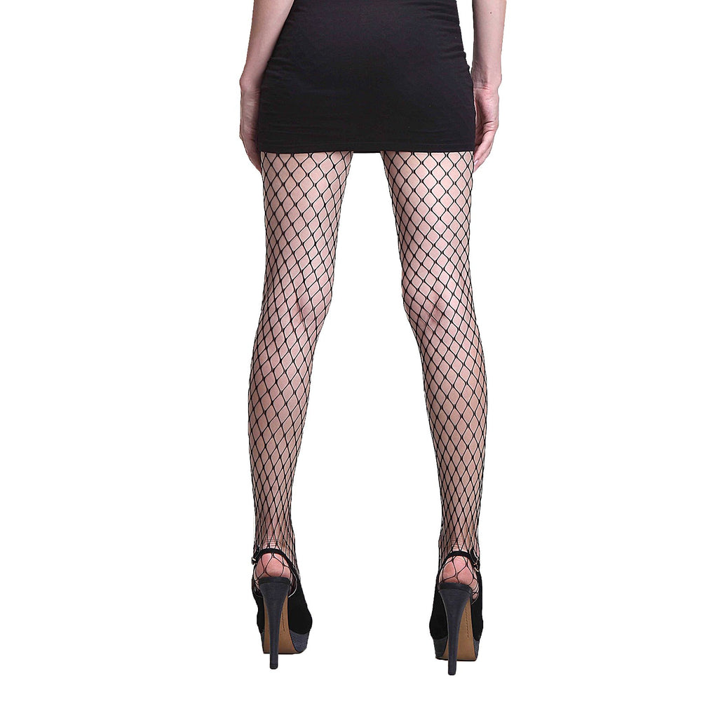 Dreamgirl WomenS Standard Sheer Thigh High Pantyhose Hosiery Nylons Stockings With Comfort Lace Top Anti-Slip Silicone Elastic Band One Size Black