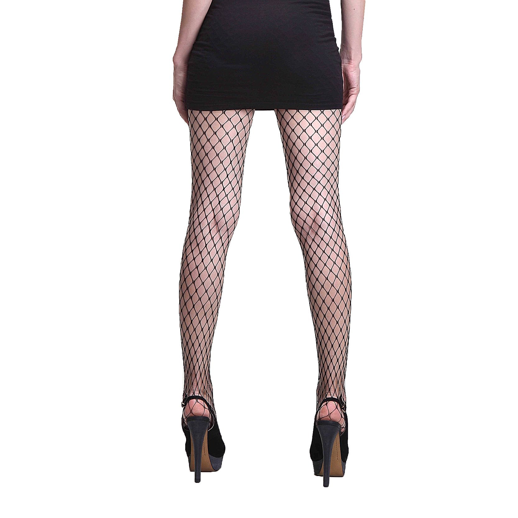 Dreamgirl WomenS Standard Sheer Thigh High Pantyhose Hosiery Nylons Stockings With Comfort Lace Top Anti-Slip Silicone Elastic Band One Size Black