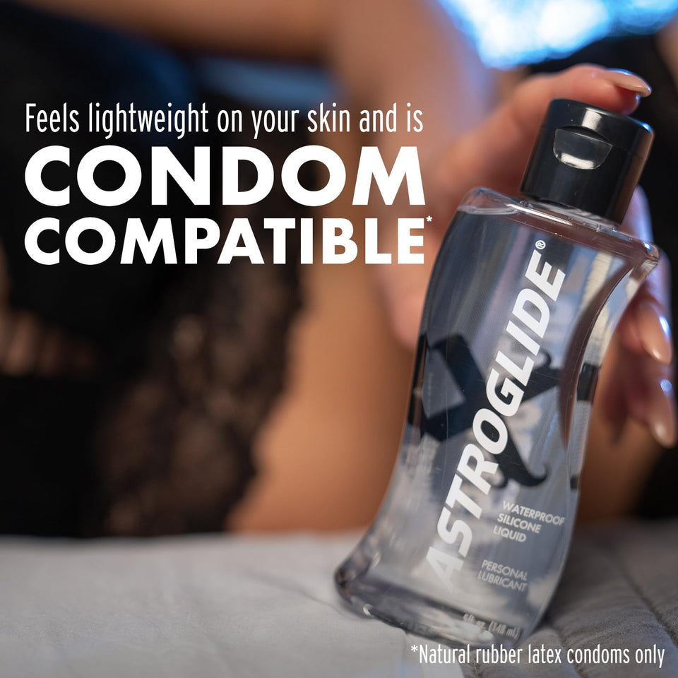 Astroglide X, Premium Waterproof Silicone Personal Lubricant, 5 Oz.