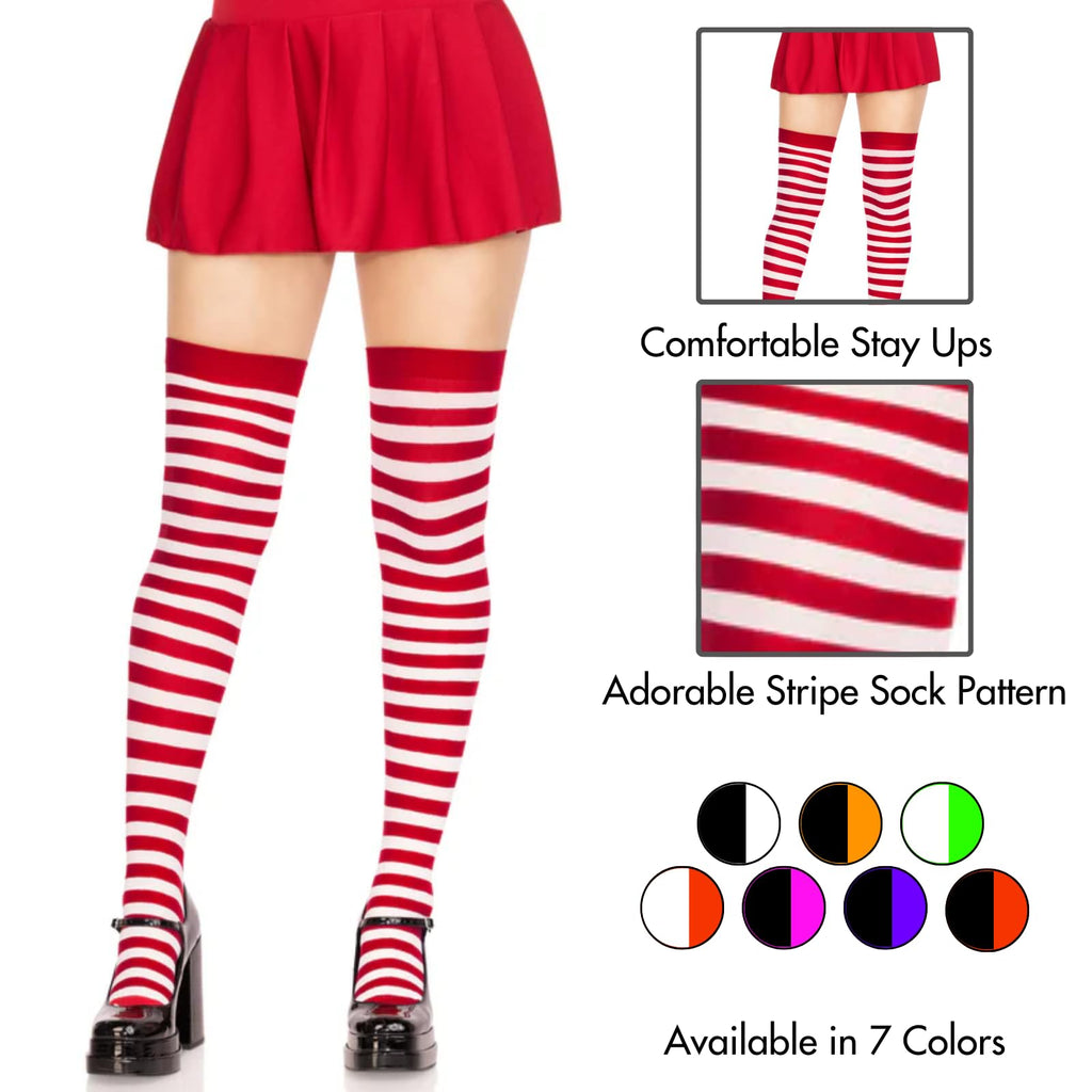 Nylon Stocking W/ Stripe O/S W