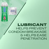 Lubricant, Durex Massage Gel & Personal Lubricant, Durex Massage & Play 2 in 1 Lubricant, 6.76 oz., Soothing Touch with Aloe Ver