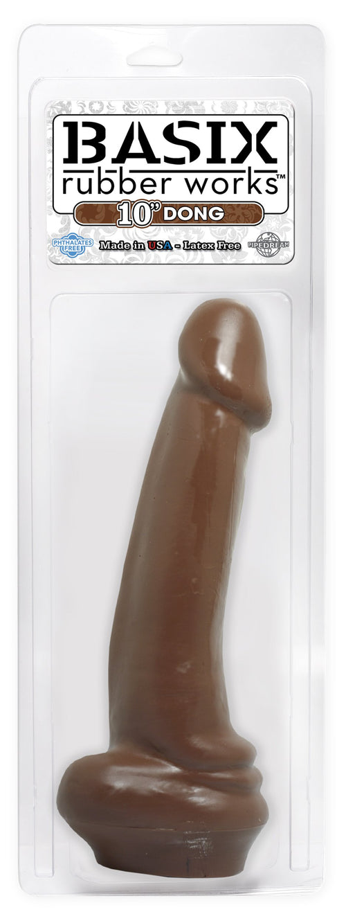 Basix Rubber Works 10-Inch Dong Brown