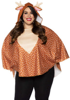 Fawn Poncho, Features Speckled - O/S / Brown