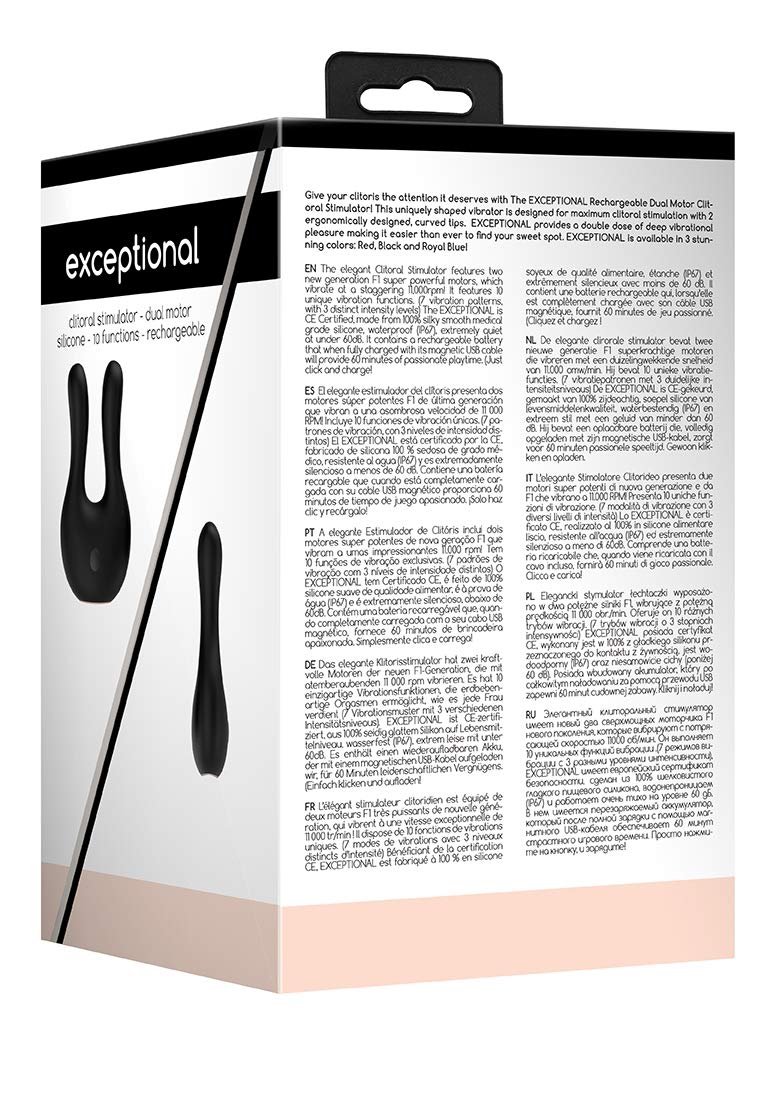 Shots Toys Elegance Dual Motor Clitoral Stimulator Exceptional, Black
