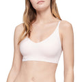 Calvin Klein Invisibles Comfort Lightly Lined Seamless Wireless Triangle Bralette Bra, Nymphs Thigh, X-Small