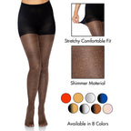 Leg Avenue Lurex shimmer tights Black/Copp Color