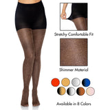 Leg Avenue Lurex shimmer tights Black/Copp Color