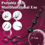 Anal Beads Butt Plug with Penis Cock Rings Adult Anal Sex Toys for Women Men, Flexible Silicone Anal Plug Prostate Massager Grad
