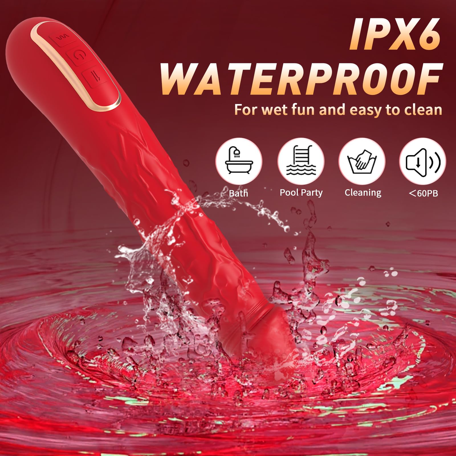 Women Sex Toys 9.6 Inch G Spot Vibrator, Realistic Silicone Huge Dildo Vibrator with 3 Wriggling & 10 Vibrating Modes Adult Toys