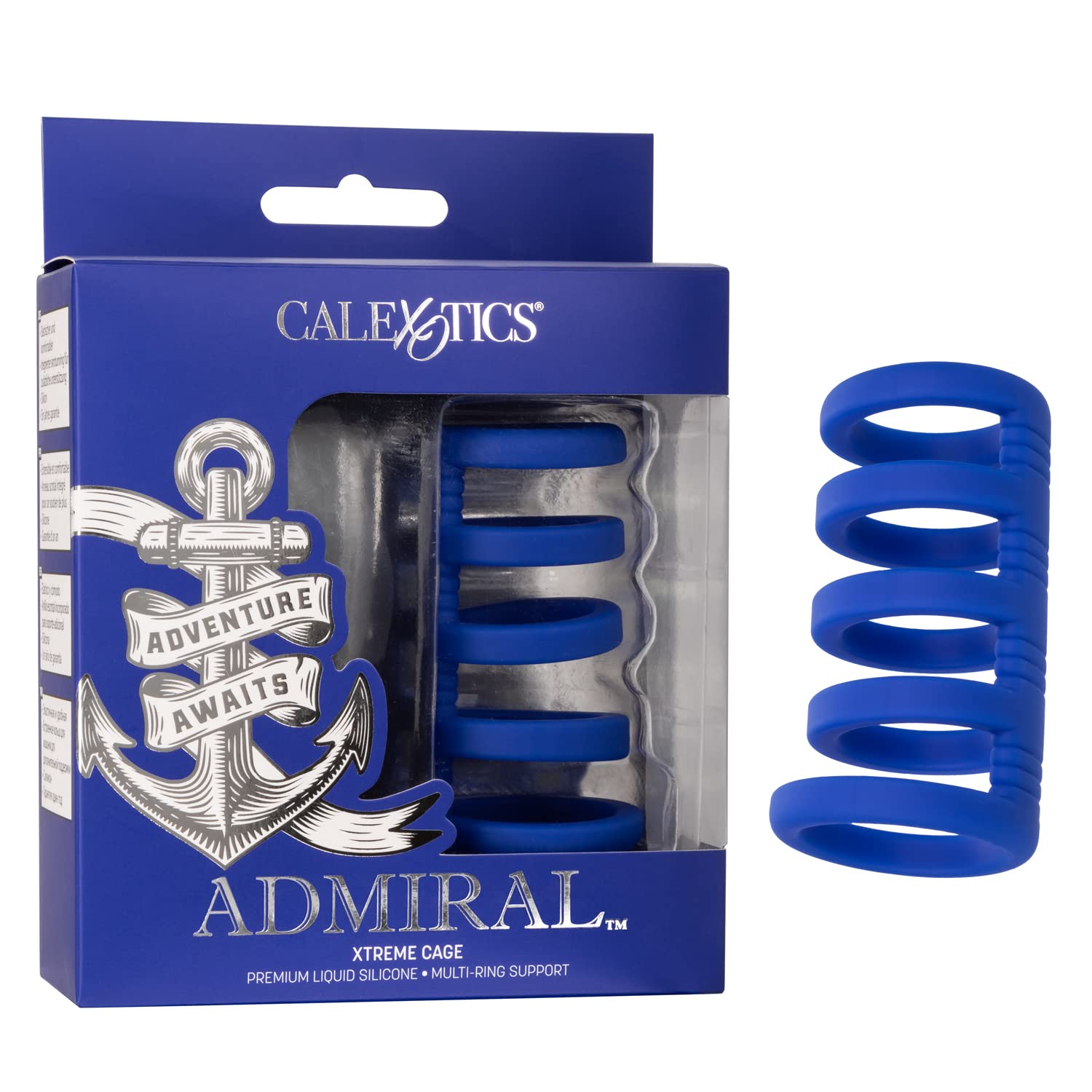 CalExotics Admiral Xtreme Cock Cage, Blue