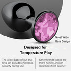 Anal Plug Beginner Set - 4 PCS Jewel Butt Plugs Sex Toy Anal Training Kit- Guncolor G Spot Anal Sex Adult Toy for Beginner Adult