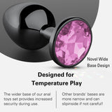 Anal Plug Beginner Set - 4 PCS Jewel Butt Plugs Sex Toy Anal Training Kit- Guncolor G Spot Anal Sex Adult Toy for Beginner Adult