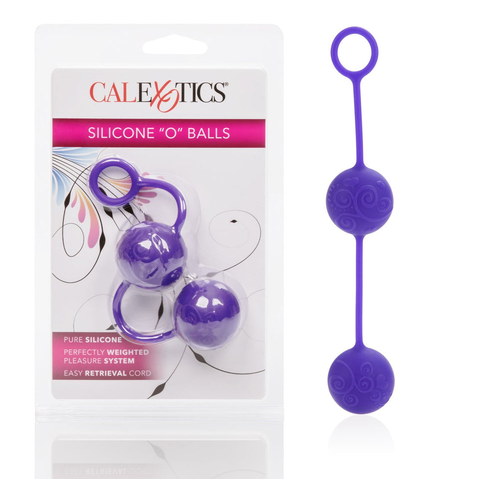 Calexotics Posh Silicone Aoa Balls - Ben Wa Kegel Weights - Pelvic Floor Exercise - Adult Sex Toys - Purple