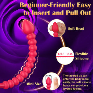 Upgraded Vibrating Penis Ring Sleeve with Rose Clitoral Vibrator, Cock Ring Remote Control Anal Butt Plug Prostate Massager 10 V