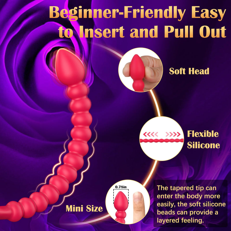 Upgraded Vibrating Penis Ring Sleeve with Rose Clitoral Vibrator, Cock Ring Remote Control Anal Butt Plug Prostate Massager 10 V