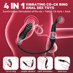 Thrusting Anal Toys Prostate Massager, lvhua 4 in 1 Male Sex Toy for Men Couples, 10 Vibrations x 10 Thrustions Remote Control A