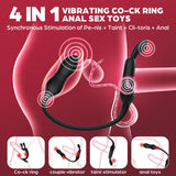 Thrusting Anal Toys Prostate Massager, lvhua 4 in 1 Male Sex Toy for Men Couples, 10 Vibrations x 10 Thrustions Remote Control A